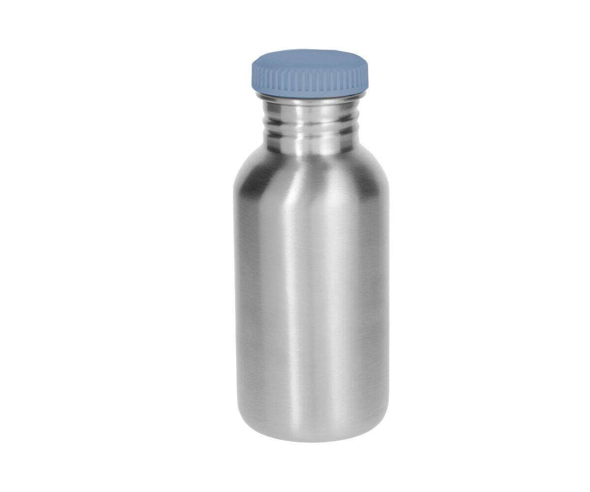 Schnabeltrinkflasche aus Edelstahl – 350 ml – Blue Basic – Trinkflasche aus Stahl – MamaMilla