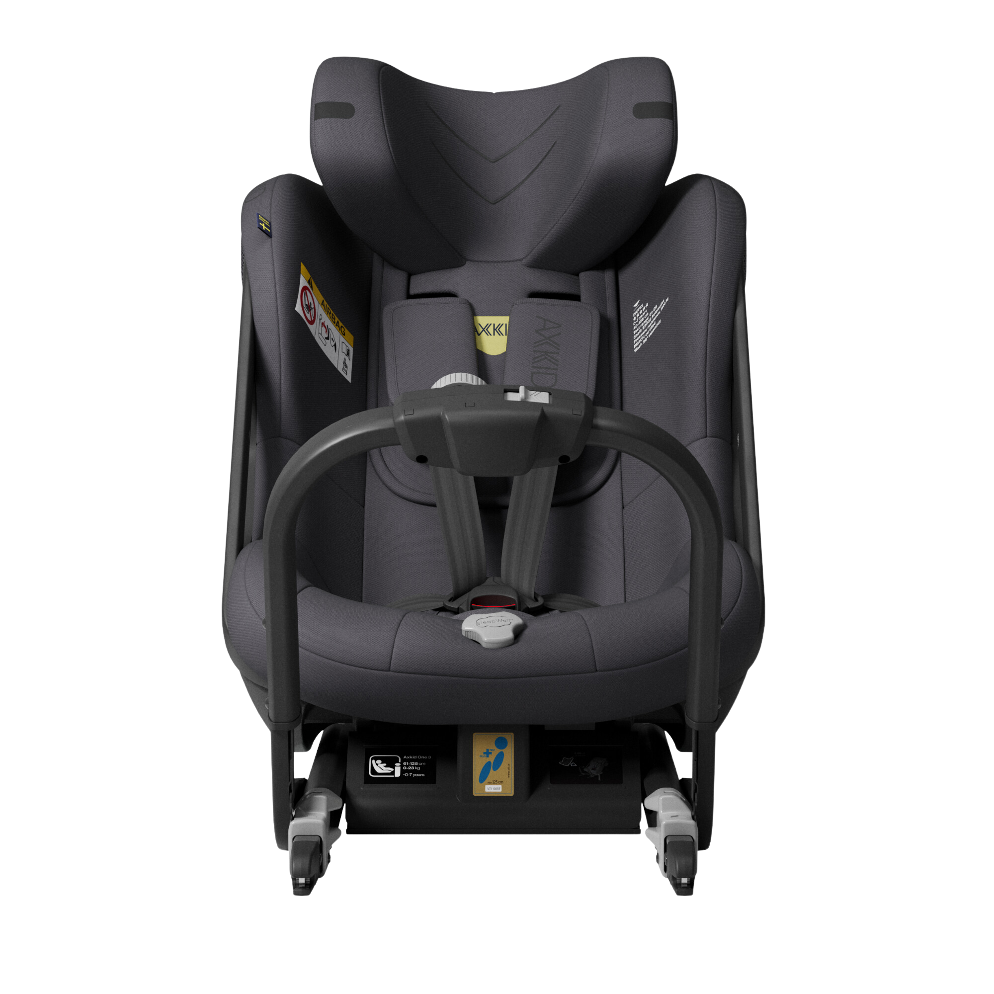 Axkid ONE 3 - Arctic Mist Grey - iSize 61-125 cm - 61-125 cm (3 mdr. til 7 år) - MamaMilla