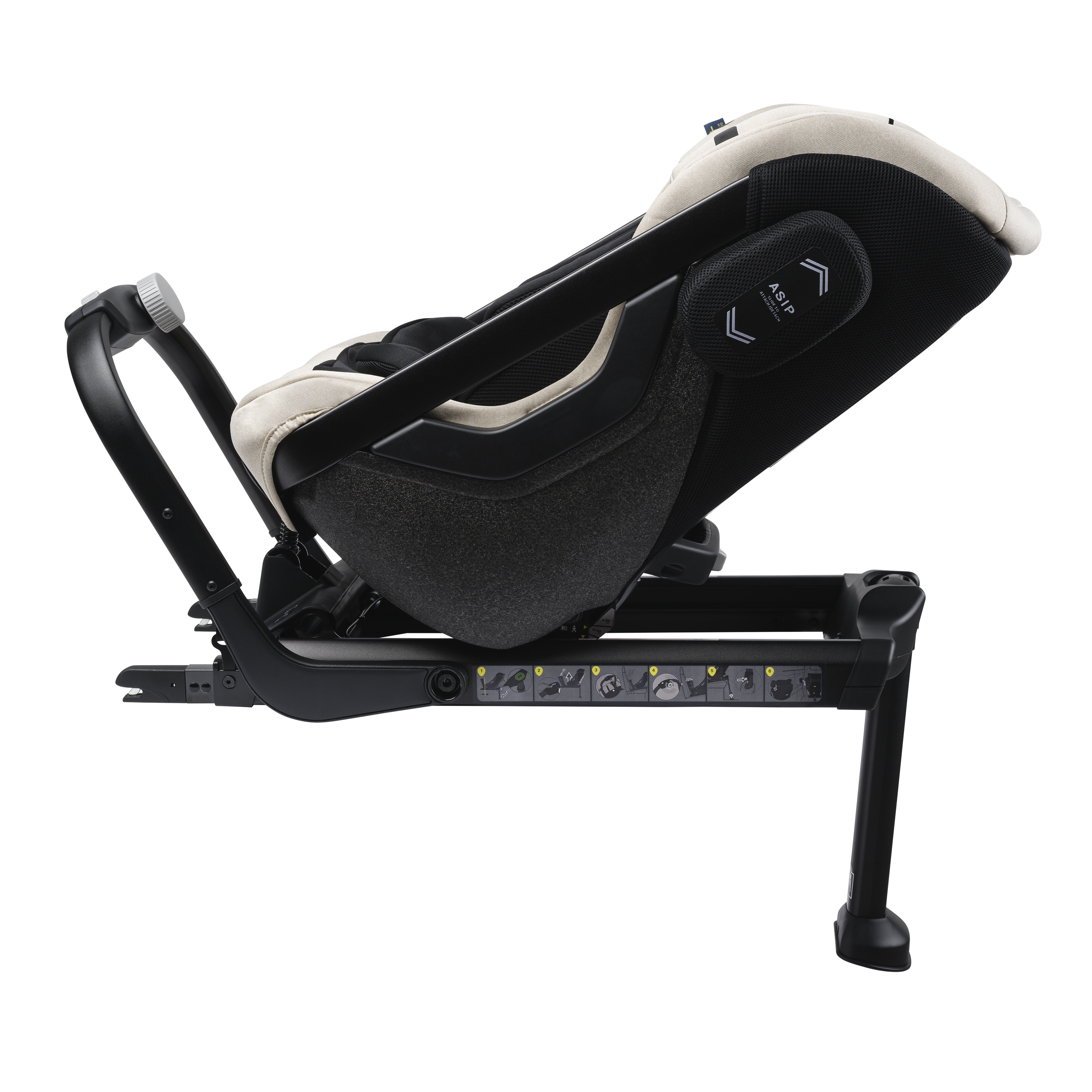 Axkid ONE+ 2 - Brick Melange - iSize 40-125 cm - 40-125 cm (Nyfødt til 7 år) - MamaMilla