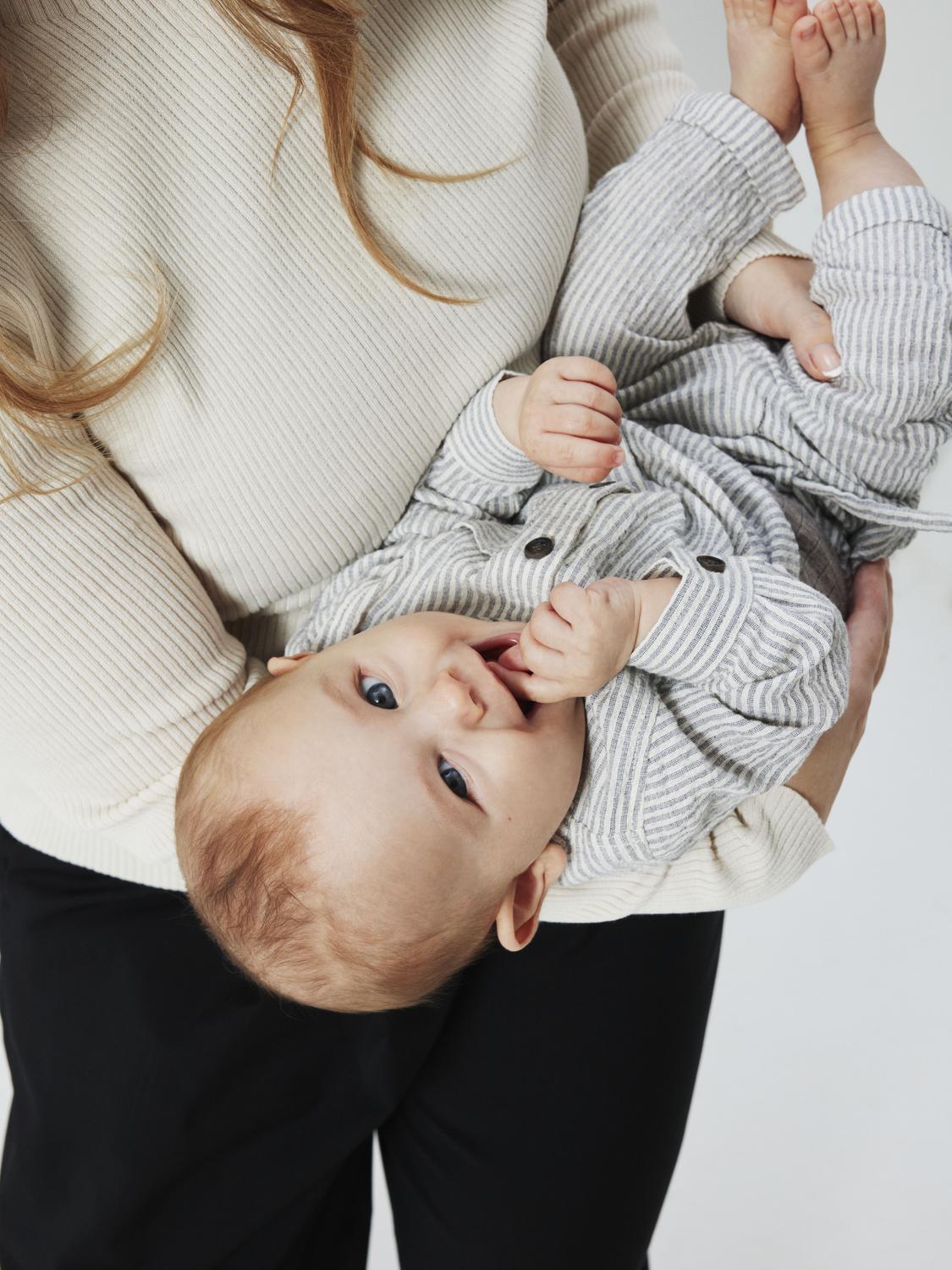 Name it bukser i bomuld - Blå striber - Bukser - MamaMilla