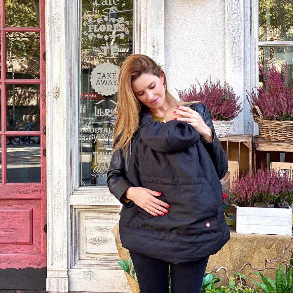 Wombat & Co. Übergangstragebezug für Babytrage und Wickeltuch – Schwarz – Tragebezug – MamaMilla