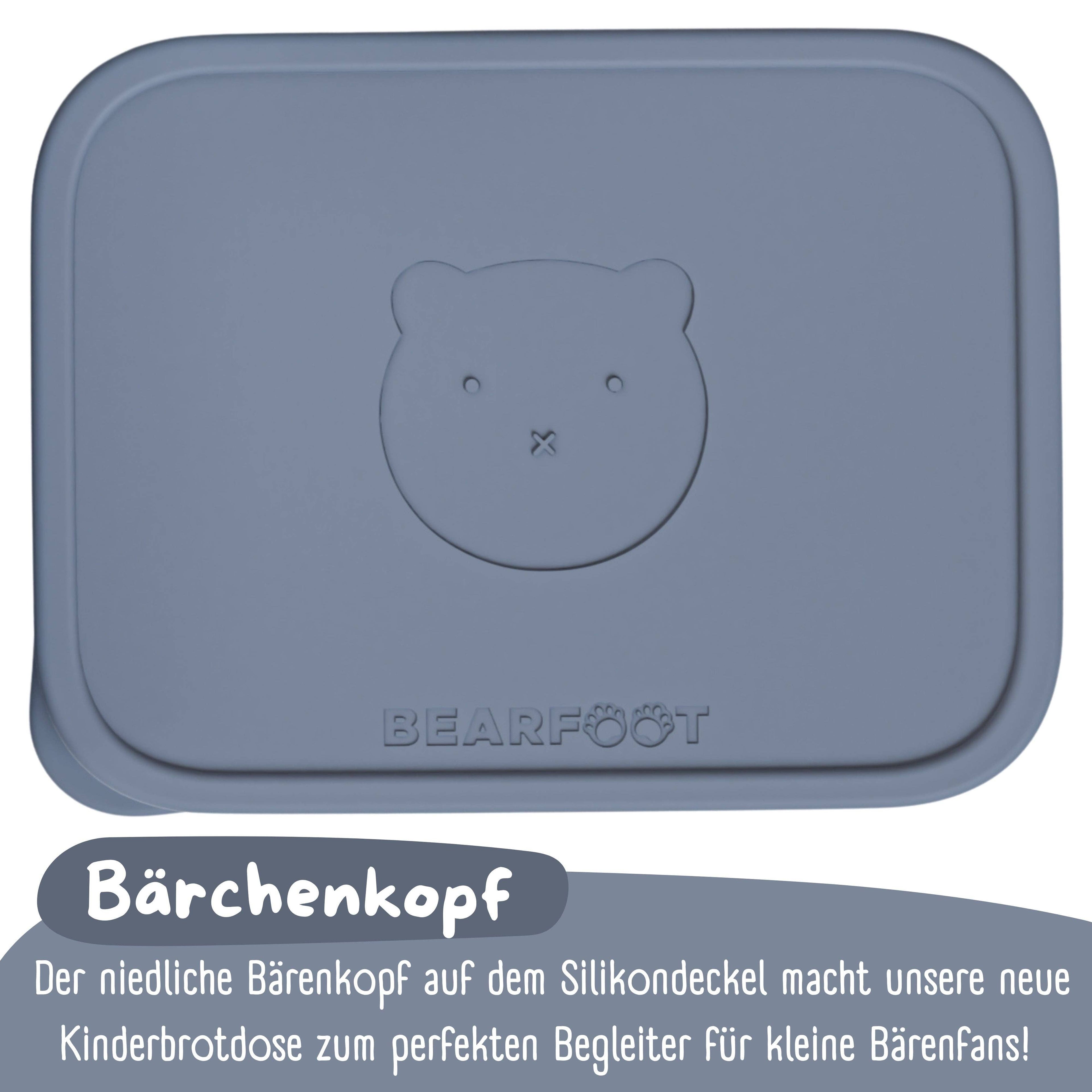 BEARFOOT Bento Stål Madkasse Med 4/6 Rum (justerbar) - Blue: 700 ml - Madkasse - MamaMilla