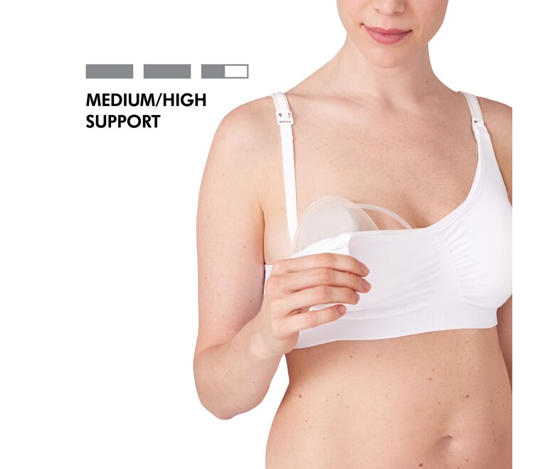 Medela Bequemer 3-in-1-Still- und Pump-BH, weiß, Größe M - MamaMilla