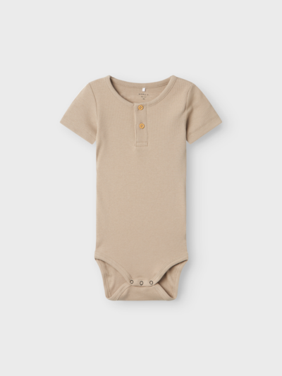 Name it Body aus Rippstrick mit kurzen Ärmeln – Kab – Pure Cashmere – Body – MamaMilla