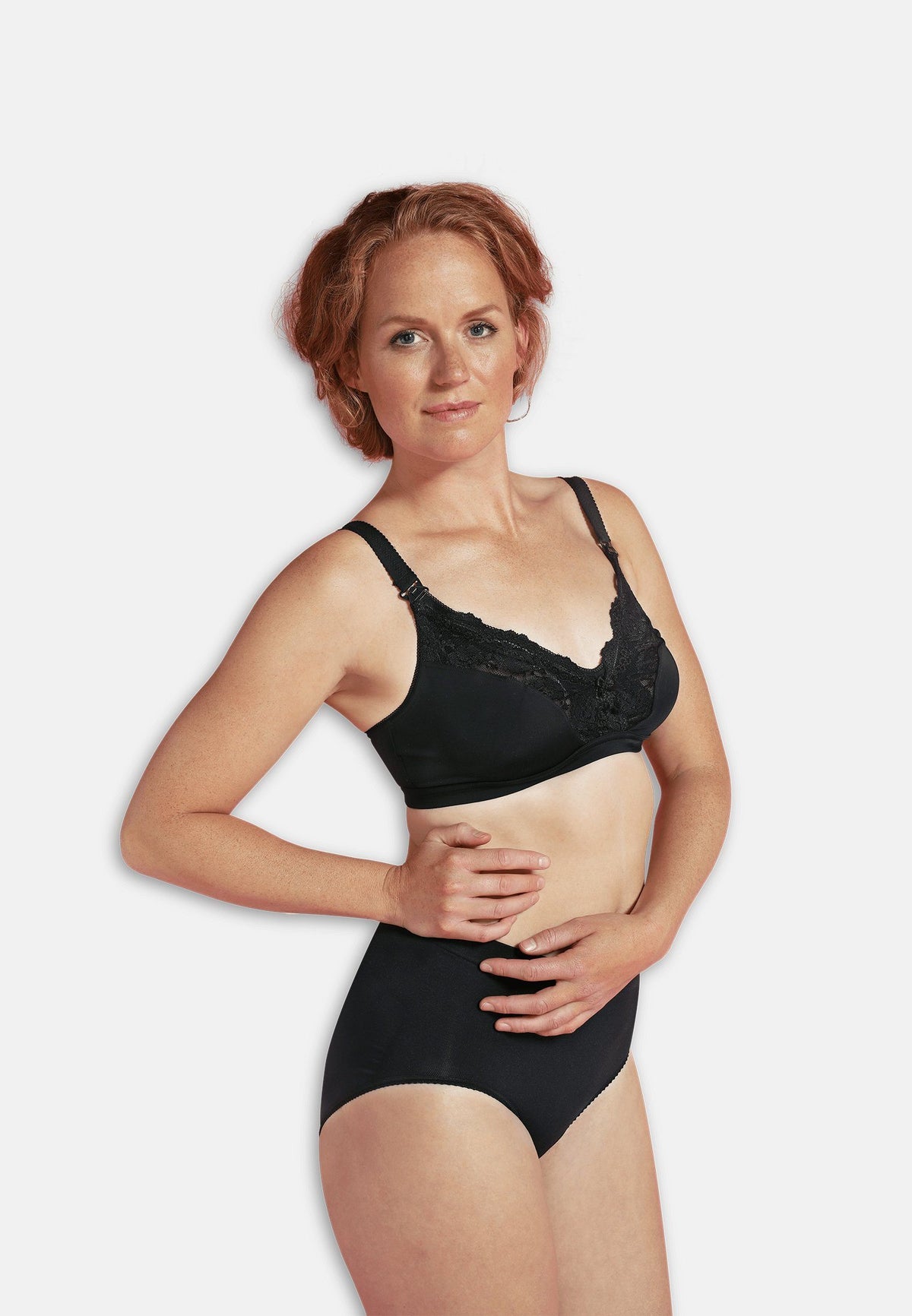 Carriwell Still-BH mit Spitze – Schwarz – Stillkleidung – MamaMilla