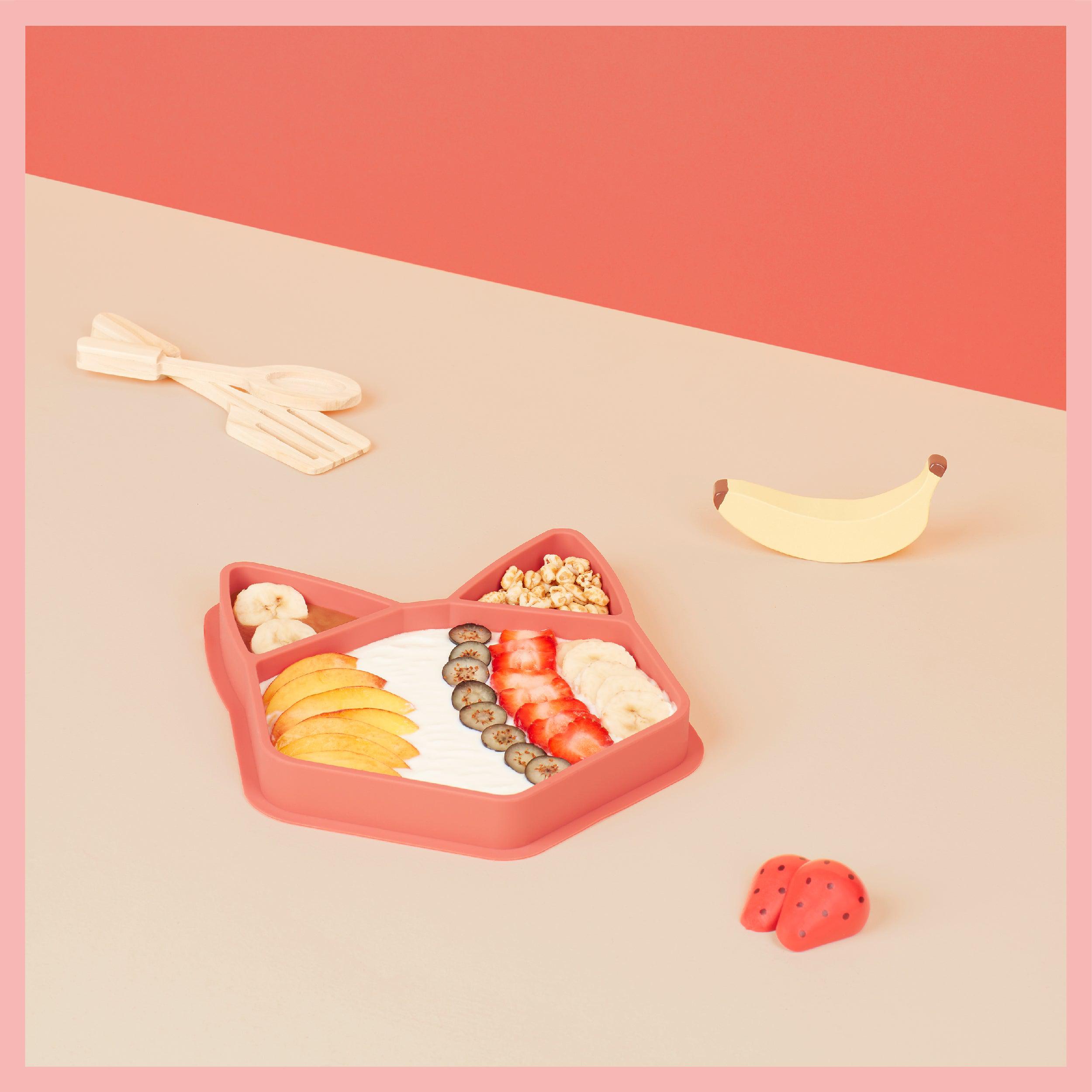 Babymoov silikone tallerken med opdelte rum - Fox - Tallerken - MamaMilla