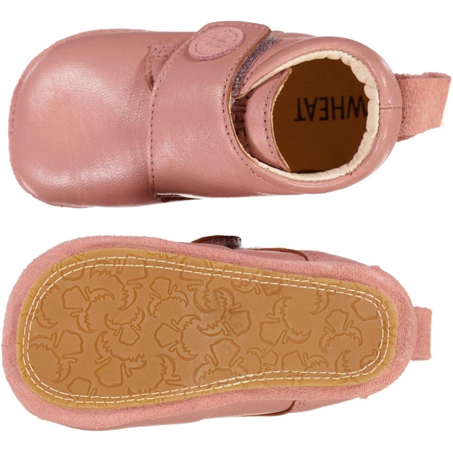 Weizenhausschuhe aus Leder – Cameo Blush – Schnuller – MamaMilla
