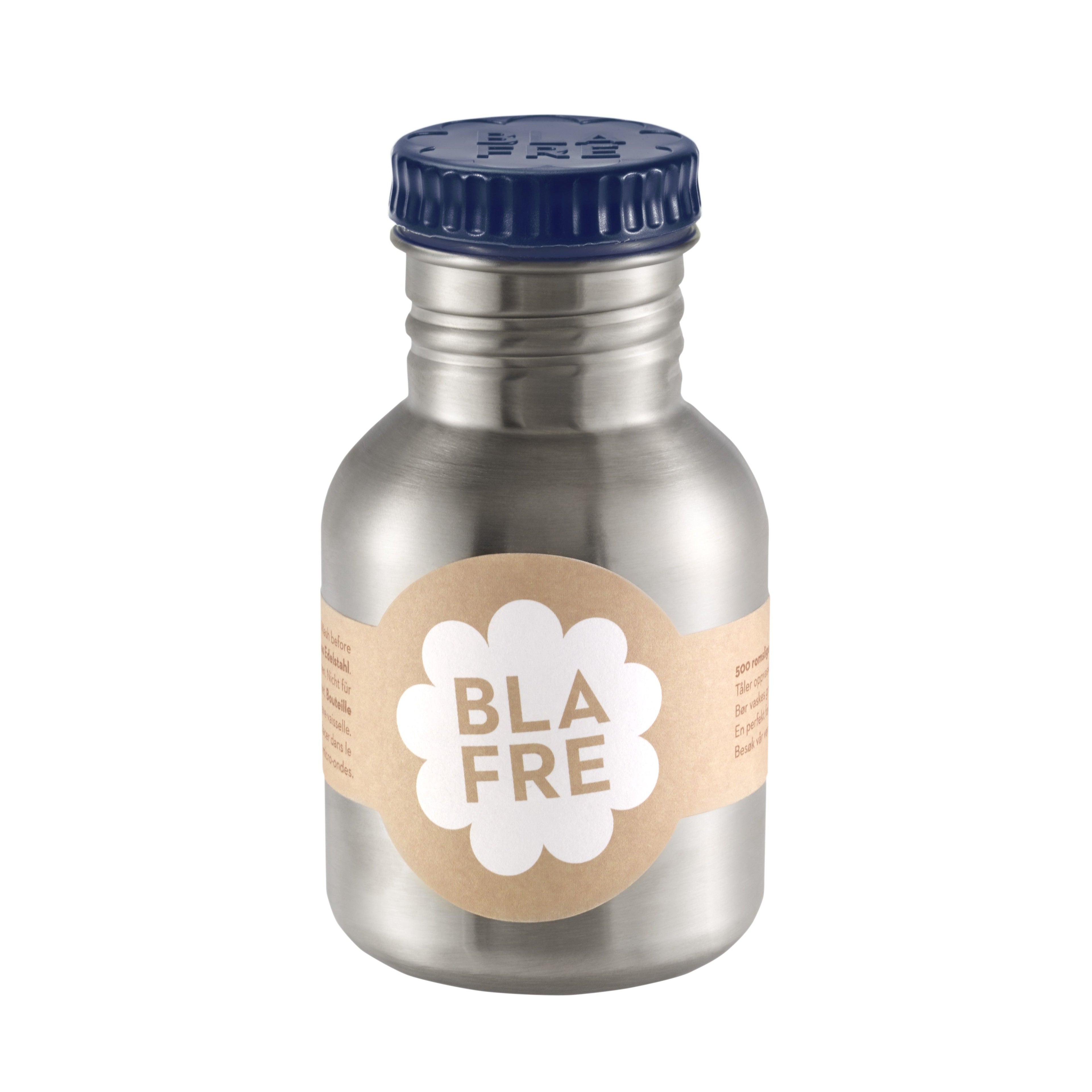 BLAFRE Trinkflasche aus Edelstahl – 300 ml – Marineblau – Trinkflasche aus Stahl – MamaMilla