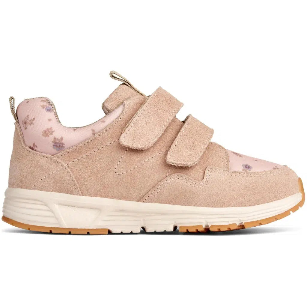 Wheat Toney bedruckter Klett-Sneaker – rosa-beige Blumen – Schuhe – MamaMilla