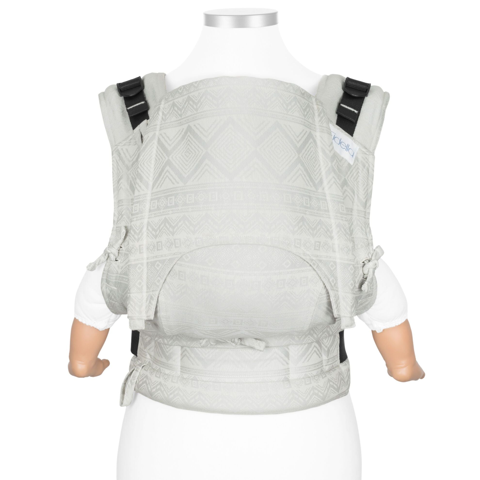 Fidella Fusion – Fullbuckle Babytrage – Kubische Linien/Hellgrau – Baby – – MamaMilla
