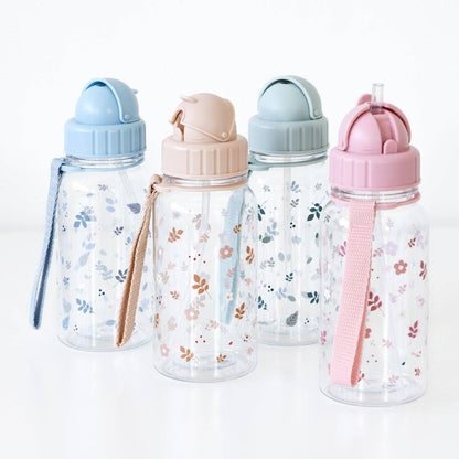 Trinkflasche mit Trinkschnabel aus Tritan-Kunststoff – 500 ml – Leaves Sage – Trinkflasche aus Kunststoff – MamaMilla