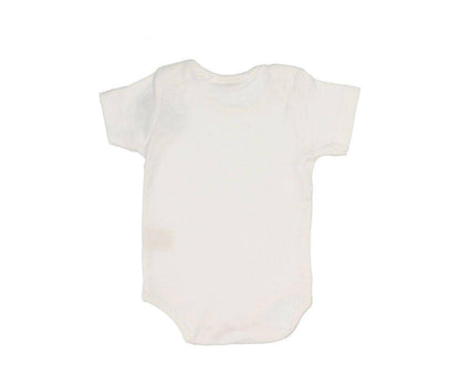 Tutete kortærmet babybody med blade - Hvid