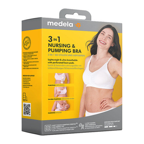 Medela Komfort-Still- und Pumps-BH 3-in-1, weiß, Größe M