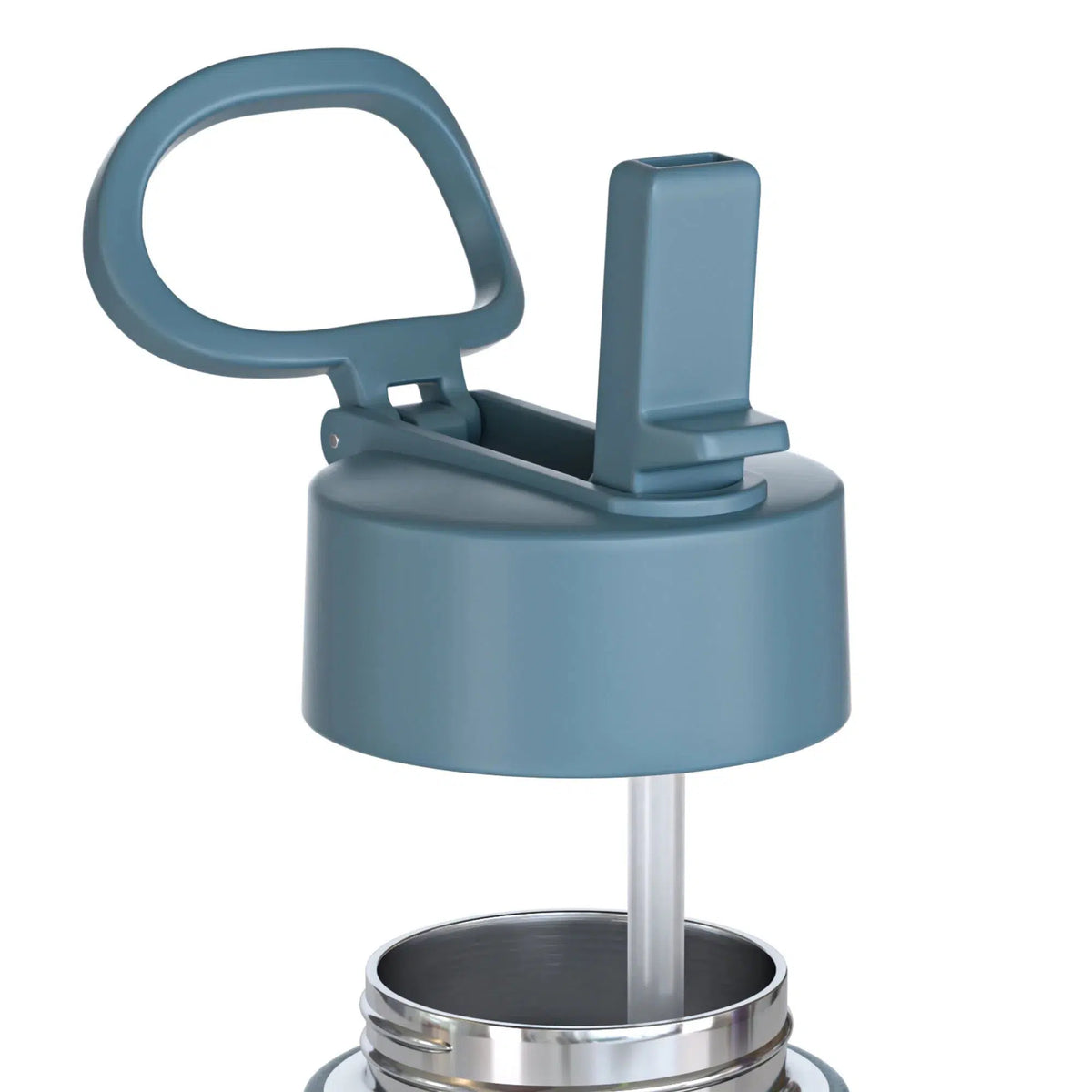 BEARFOOT Extra Deckel und Strohhalm für Thermos-Trinkflasche – Blau – Deckel – MamaMilla