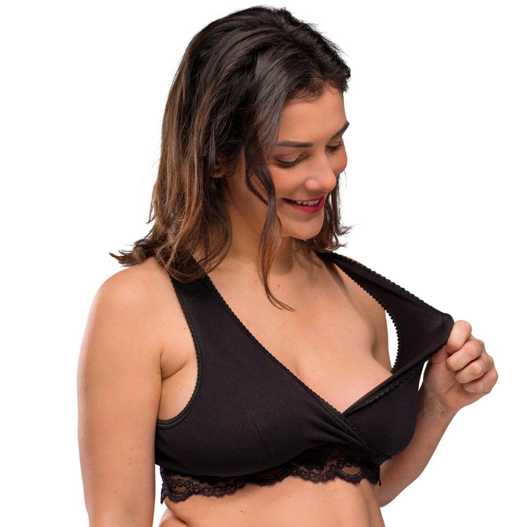 Carriwell Organic Crossover Still-BH – Schwarz – Stillkleidung – MamaMilla