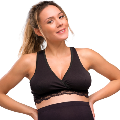 Carriwell Organic Crossover Still-BH – Schwarz – Stillkleidung – MamaMilla