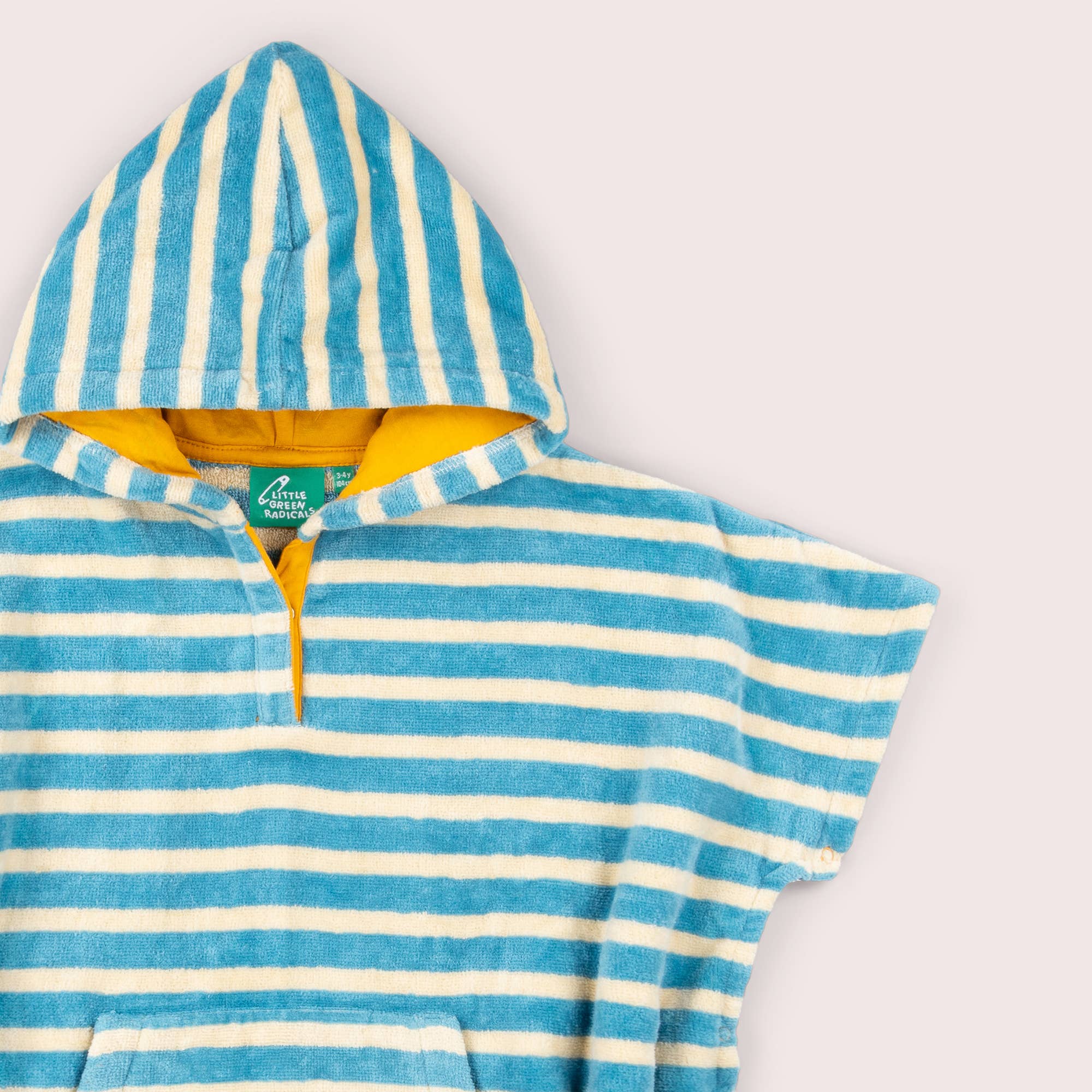 Little Green Radicals Badeponcho/Strandponcho - Børn - Med Hætte - Blåstribet
