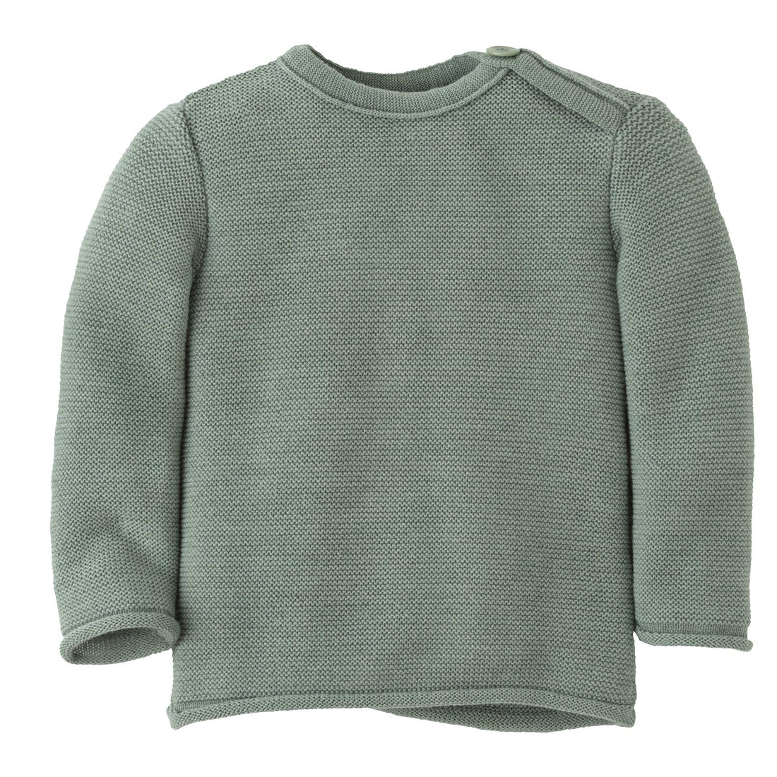 Gestrickter Babypullover aus Merinowolle – Jade – Disana Bio-Babykleidung