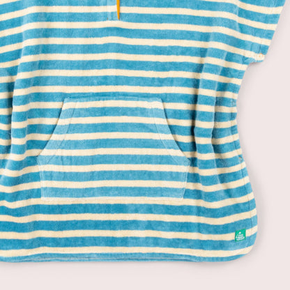 Little Green Radicals Badeponcho/Strandponcho - Børn - Med Hætte - Blåstribet