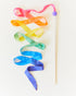 Sarahs Silk Rainbow Silk & Wood Streamer - Wand for Pretend Play - - MamaMilla