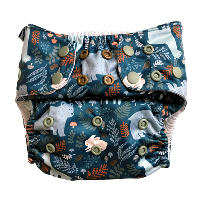 Der schwedische Wald | Taschenwindel | Schleim 3-15kg: Hopfenblüten weiß / Keine Einlagen - - MamaMilla