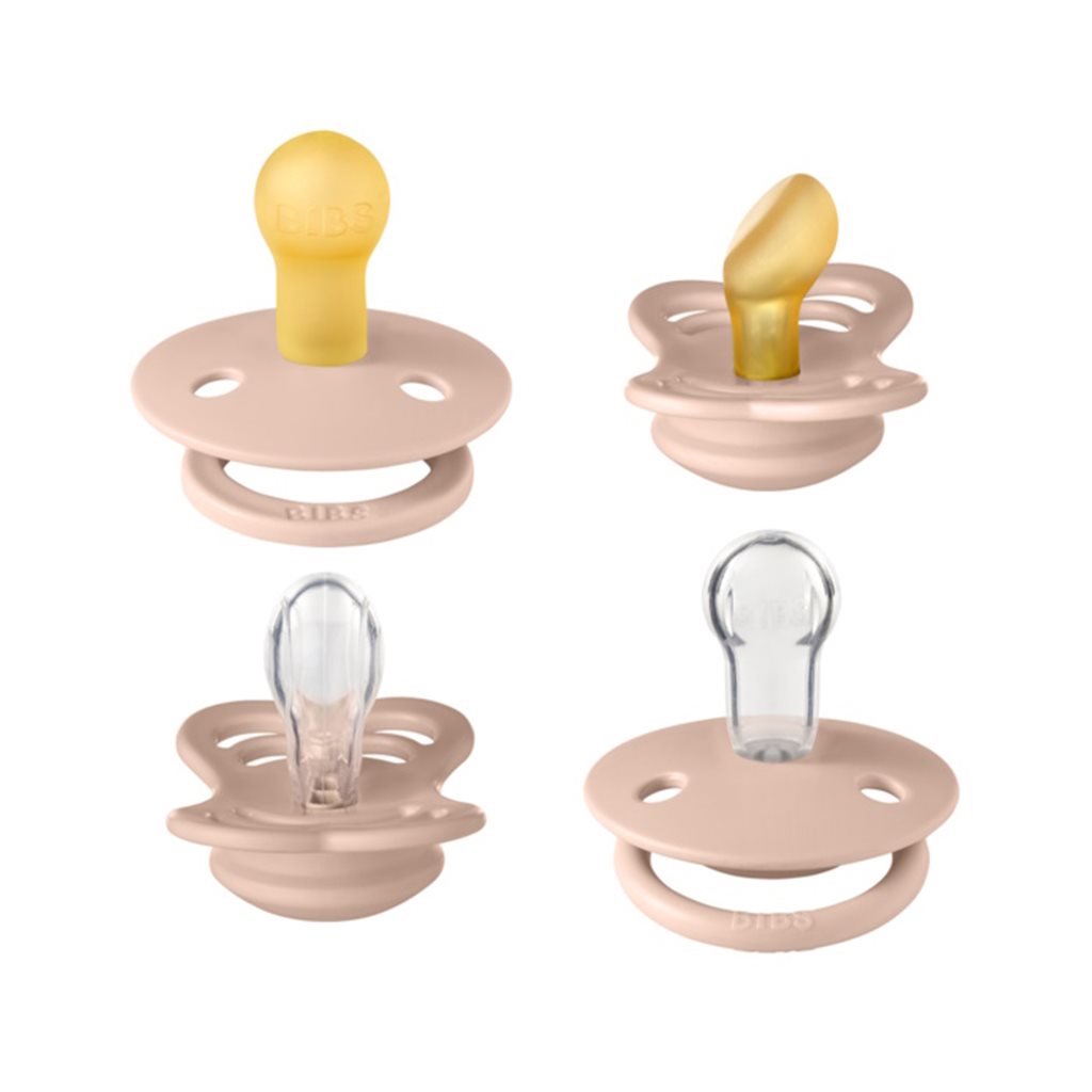 BIBS Try-It Collection Starter-Set für Neugeborene, Größe 1 – Blush