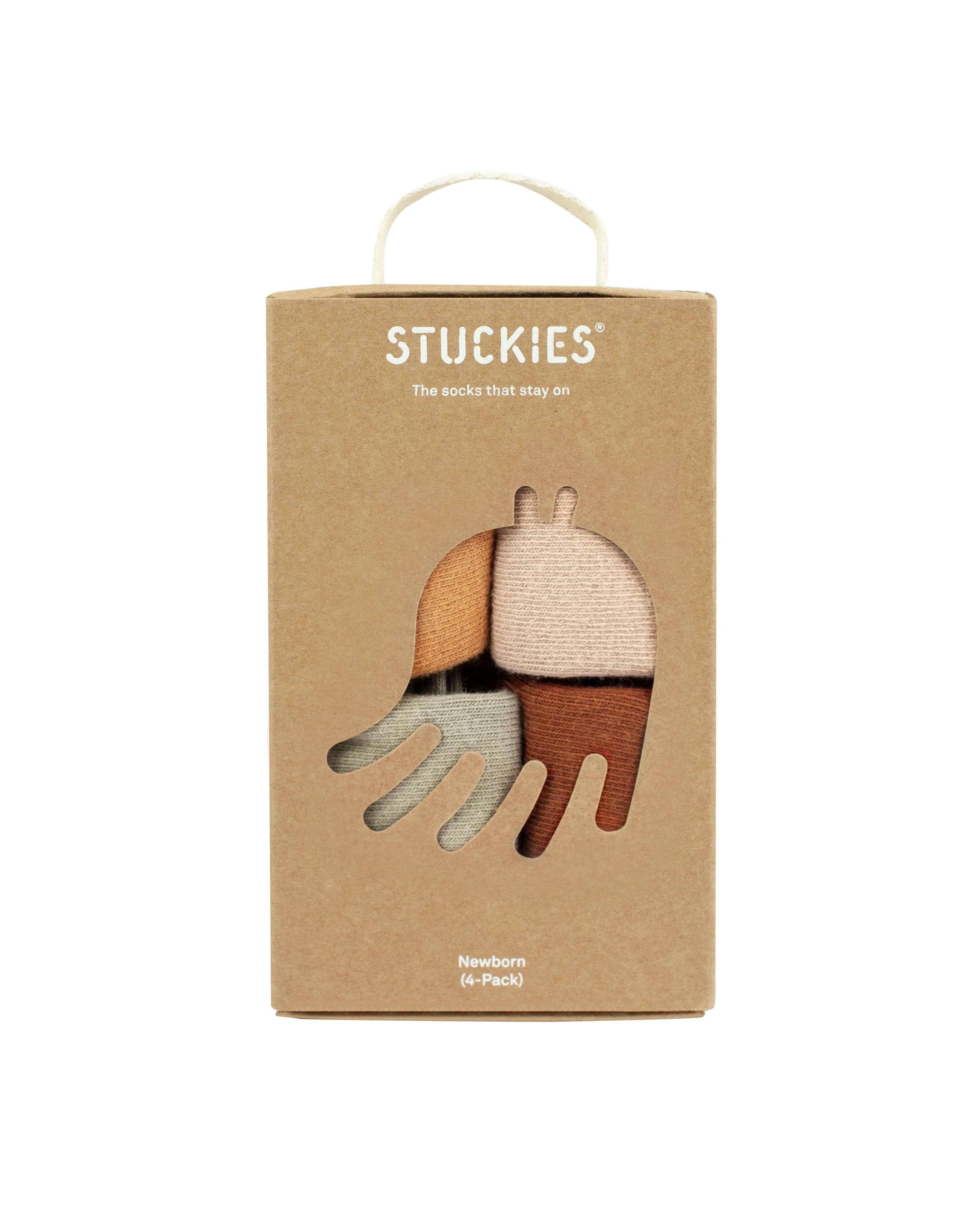 STUCKIES sokker til nyfødt med sømløs tå og "stay on" - 4 pak - Dusk - Sokker - MamaMilla