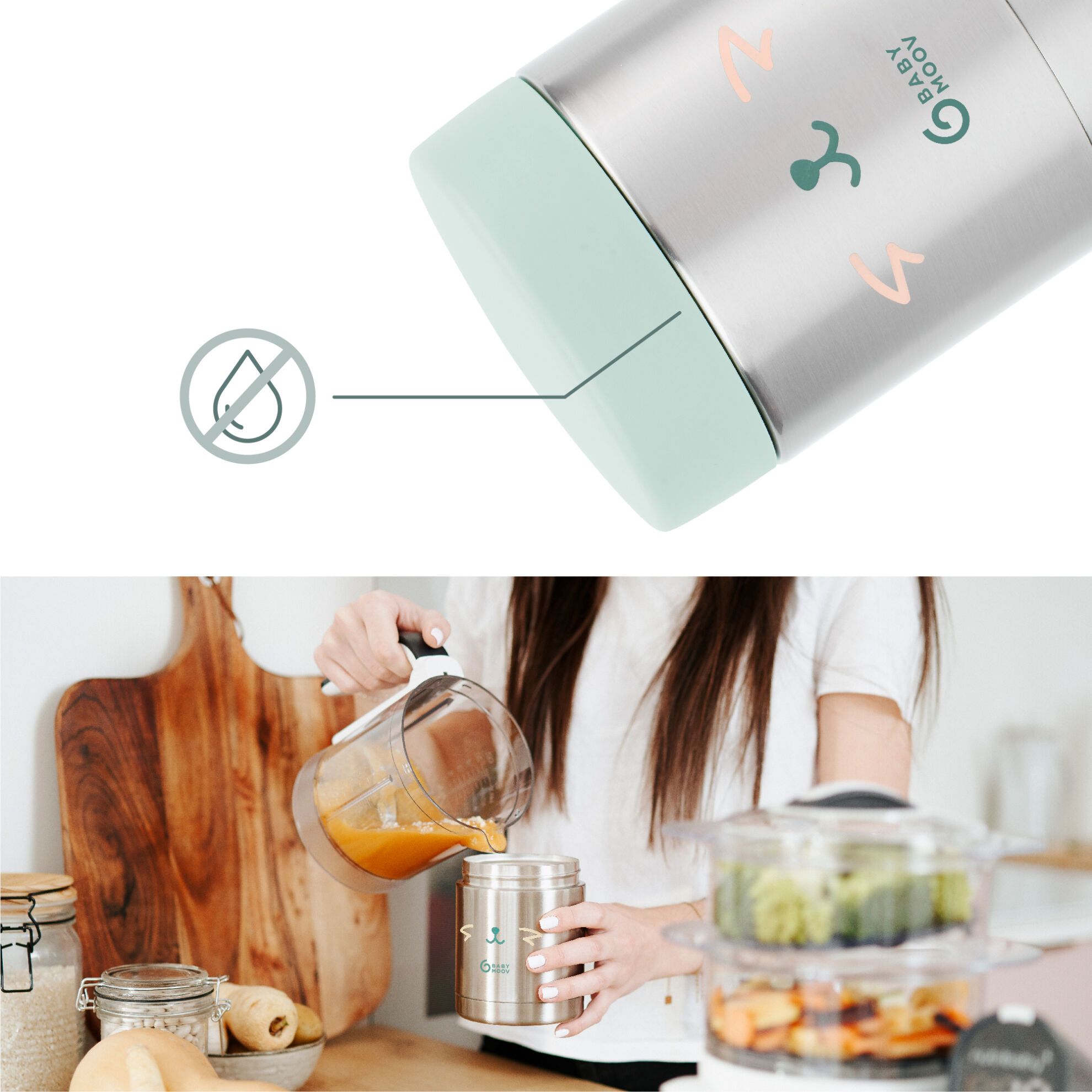 Babymoov Termomadkasse i Rustfrit Stål - 350 ml - Termomadkasse - MamaMilla