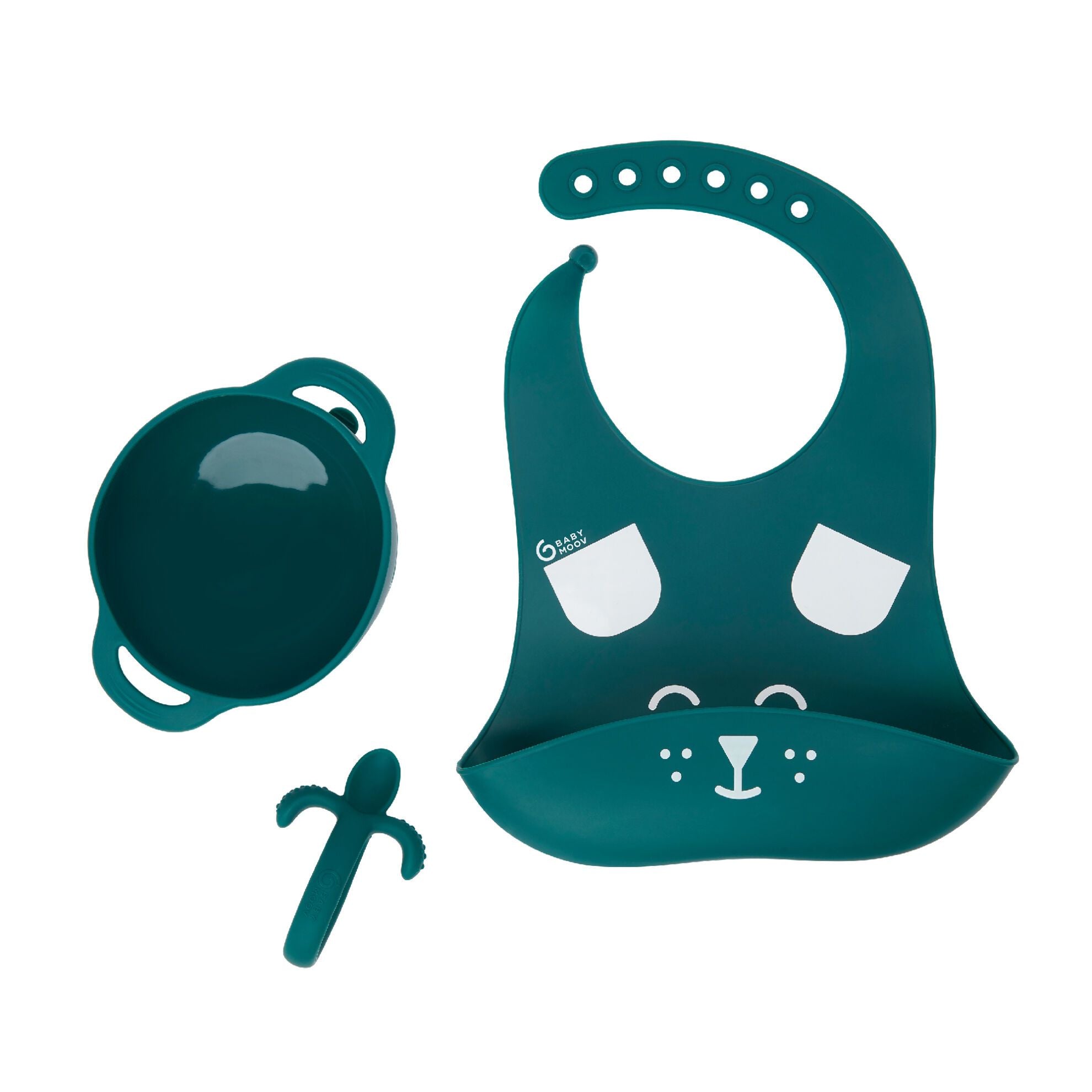 Babymoov Spisesæt 6-12 mdr - Blå Hund - Spisesæt - MamaMilla