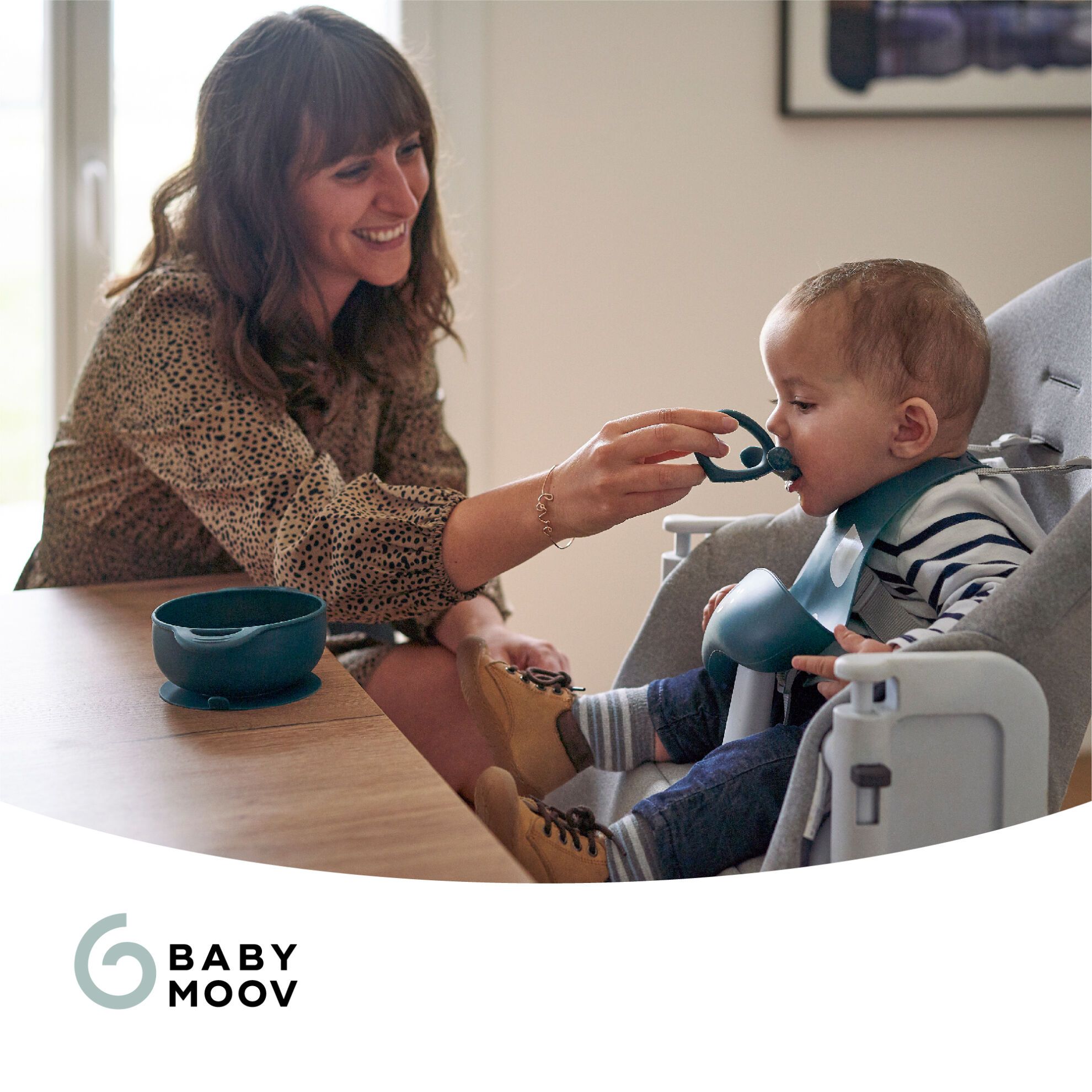 Babymoov Spisesæt 6-12 mdr - Blå Hund - Spisesæt - MamaMilla