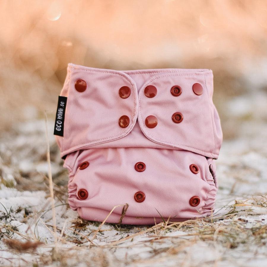 One Size Coolmax Pocket Diaper. Vintage Rose - - MamaMilla