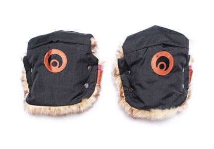 Easygrow Mini Hand Muff - Black Melange - Håndmuffe til børn - MamaMilla