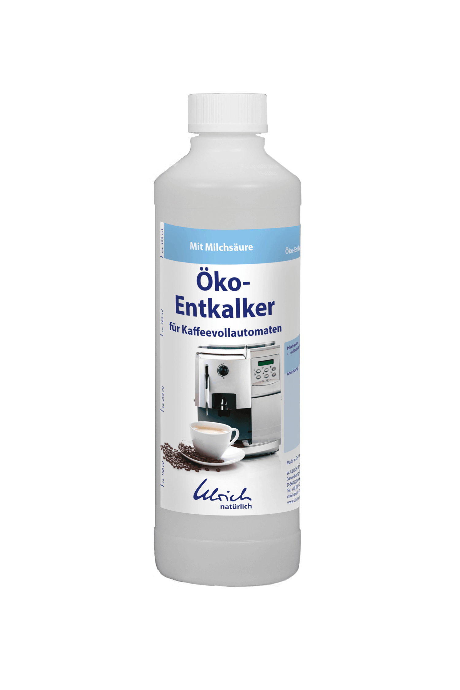 Ulrich Natürlich Entkalker mit Milchsäure für die Kaffeemaschine – 500 ml – Entkalker – MamaMilla