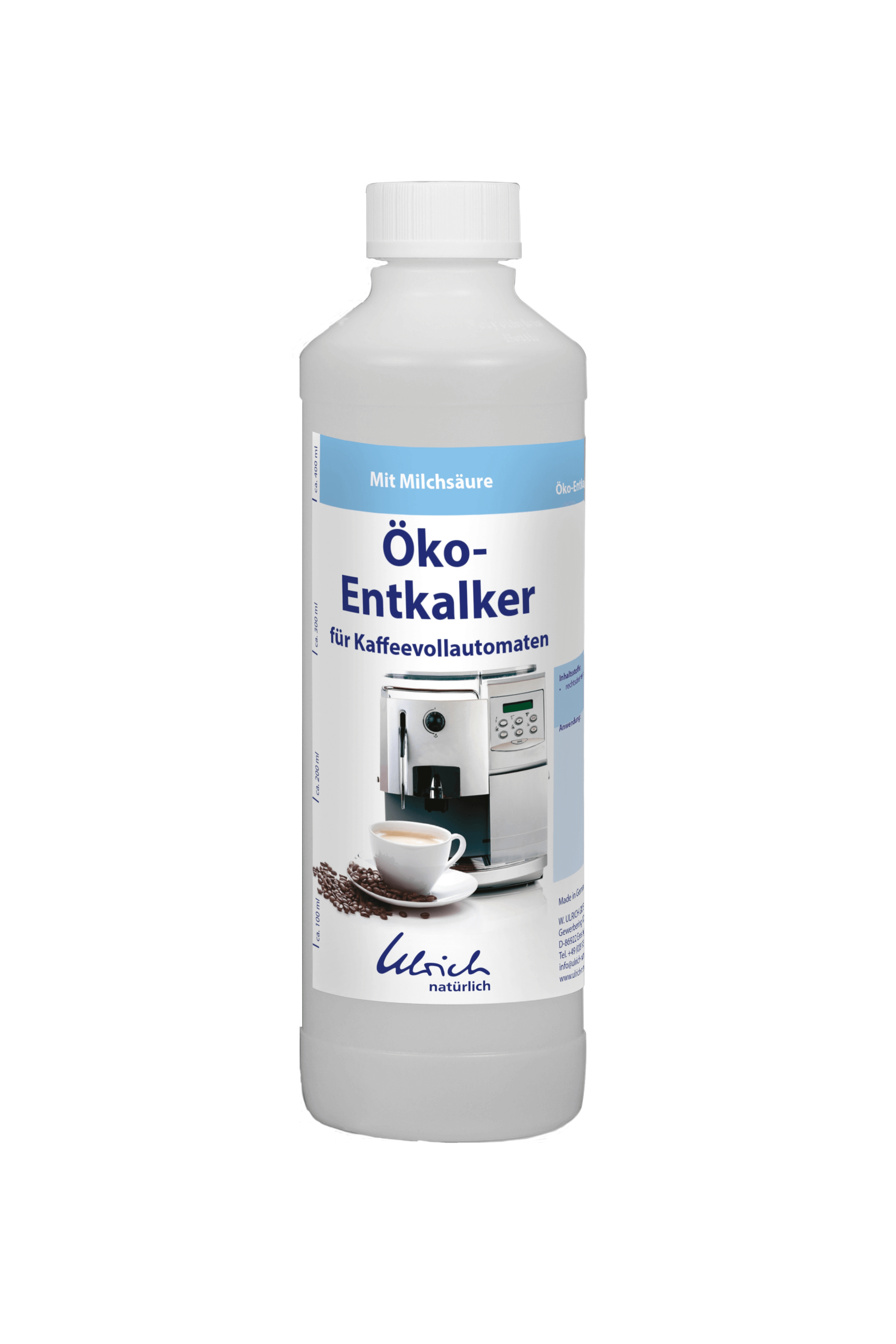 Ulrich Natürlich Entkalker mit Milchsäure für die Kaffeemaschine – 500 ml – Entkalker – MamaMilla