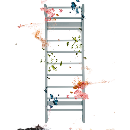 Ribbebørn Komplettpaket – Sprossenwand mit Schreibtisch &amp; 4 Haken