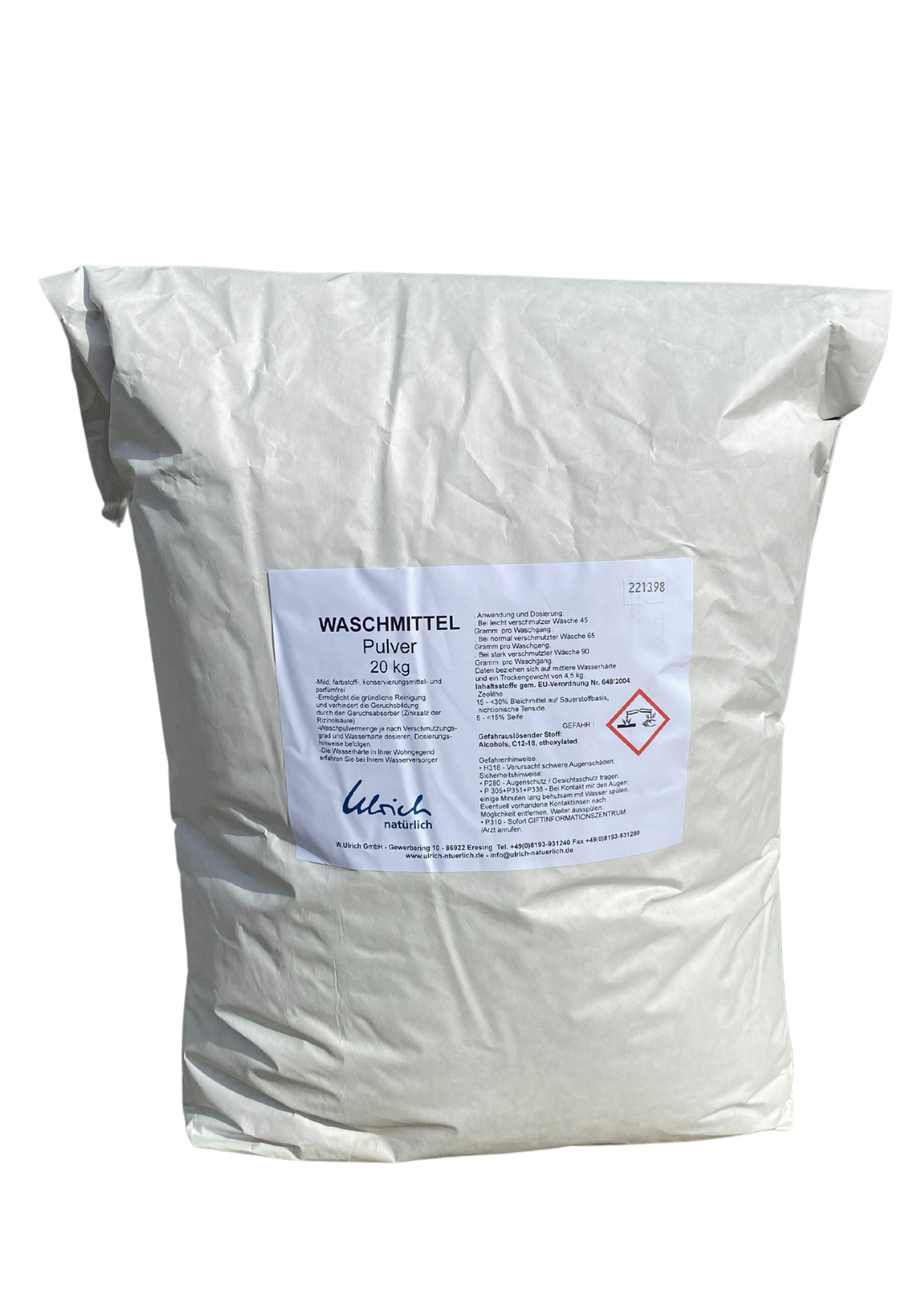 Ulrich Natürlich sportsvask med lugtabsorber (actifresh) - pulver - 20 kg - Vaskepulver - MamaMilla