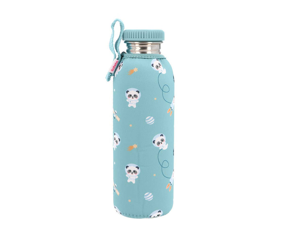 Tutete drikkedunk i rustfrit stål med neopren cover - 750 ml - Pandas in Space