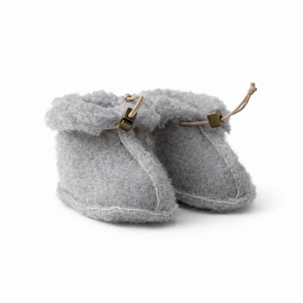 Babypantoffeln aus 100 % Bio-Schafwolle