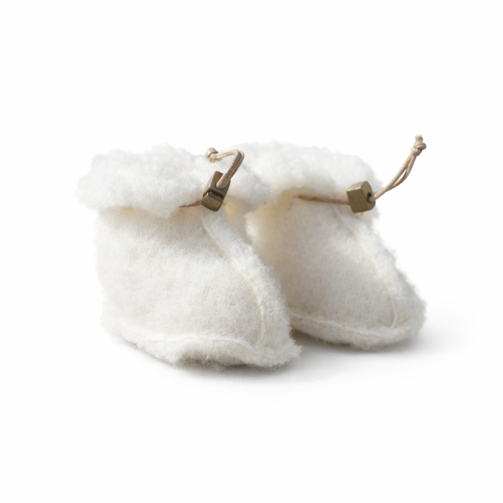 Babypantoffeln aus 100 % Bio-Schafwolle