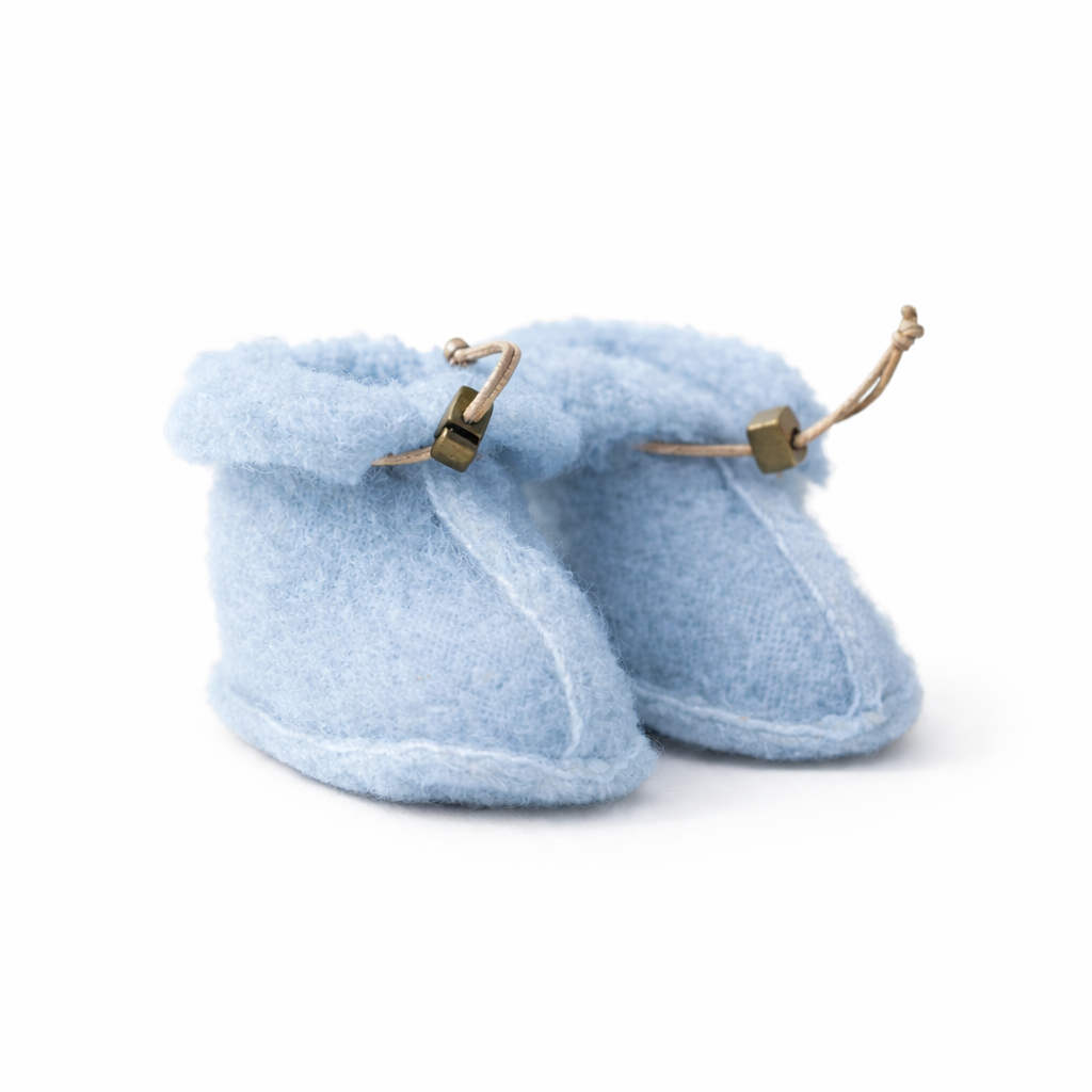 Babypantoffeln aus 100 % Bio-Schafwolle
