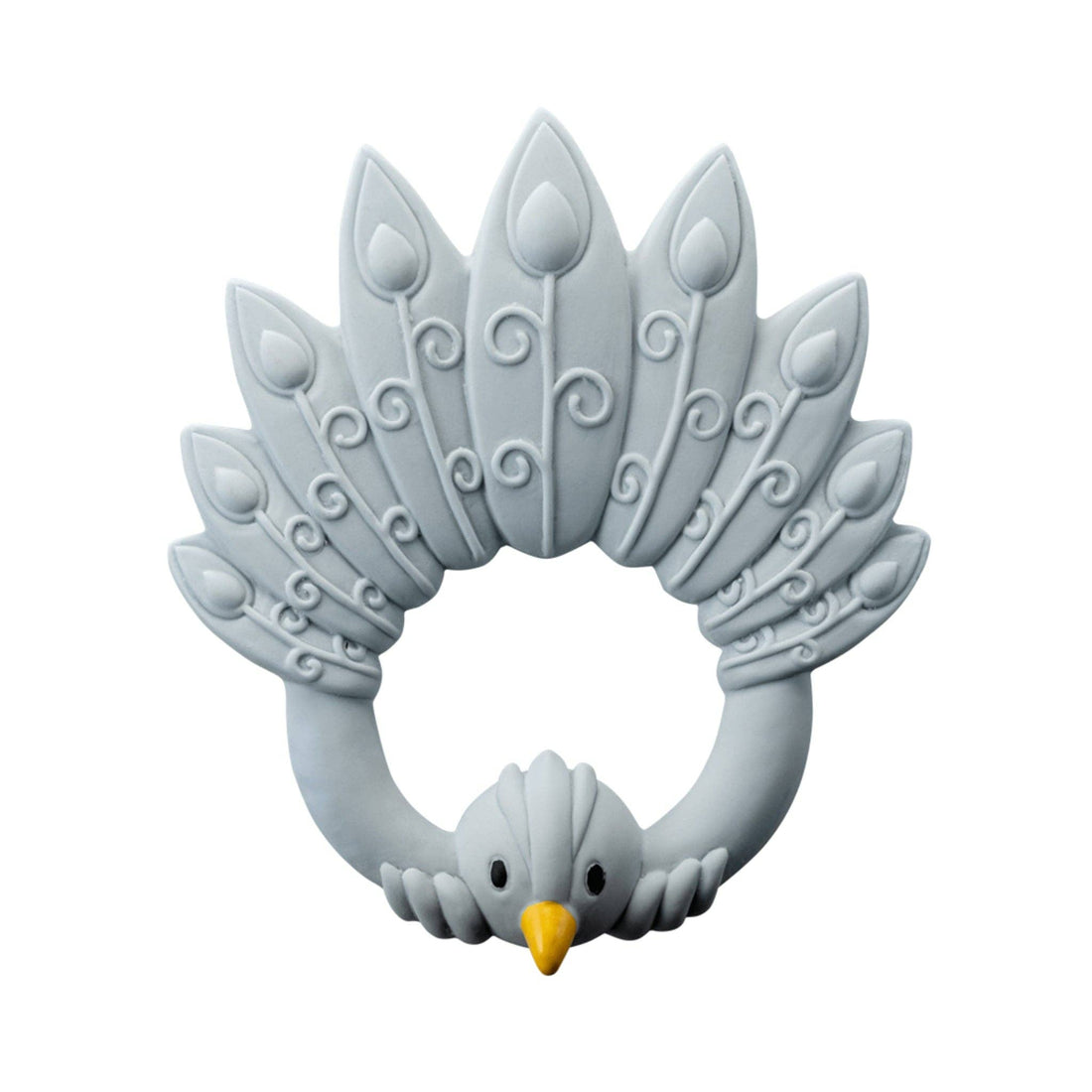 Natruba bidering i naturgummi - Påfugl-Lyseblå - Bidering - MamaMilla