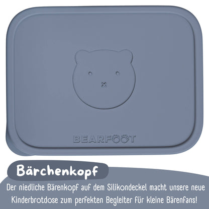 BEARFOOT Bento Stål Madkasse Med 4/6 Rum (justerbar) - Blue: 700 ml - Madkasse - MamaMilla