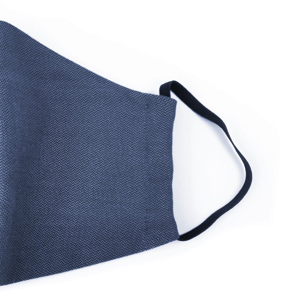 Fidella-Maske – Chevron/Jeansblau mit Gummizug – – MamaMilla