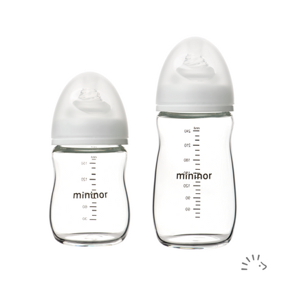 Mininor Sutteflaske I Glas Og Silikone