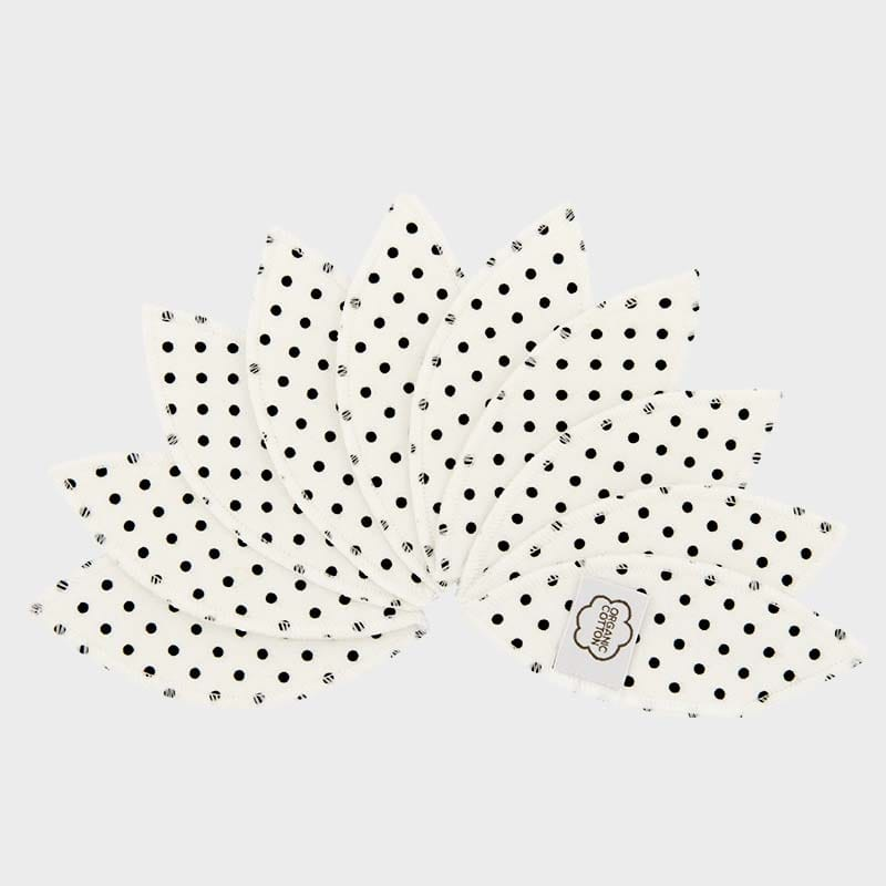 Imse Vimse Labia Pads Økologisk Bomuld - Black Dots - 10 Stk