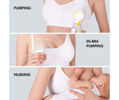 Medela Bequemer 3-in-1-Still- und Pump-BH, Schwarz, Größe L - MamaMilla