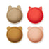 Liewood Iggy silikoneskåle 4-pak - Apple Red Tuscany Rose Multi Mix
