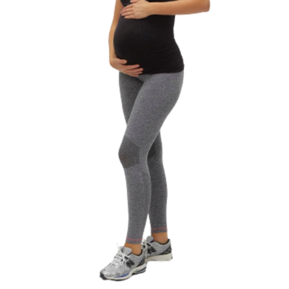 Mamalicious Schwangerschafts-Trainingsleggings – Grau meliert – Umstandsmode – MamaMilla