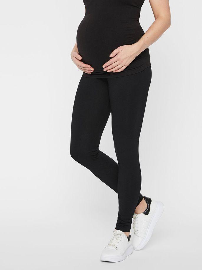 Mamalicious 2er-Pack Umstandsleggings aus Bio-Baumwolle – Schwarz – Umstandsmode – MamaMilla