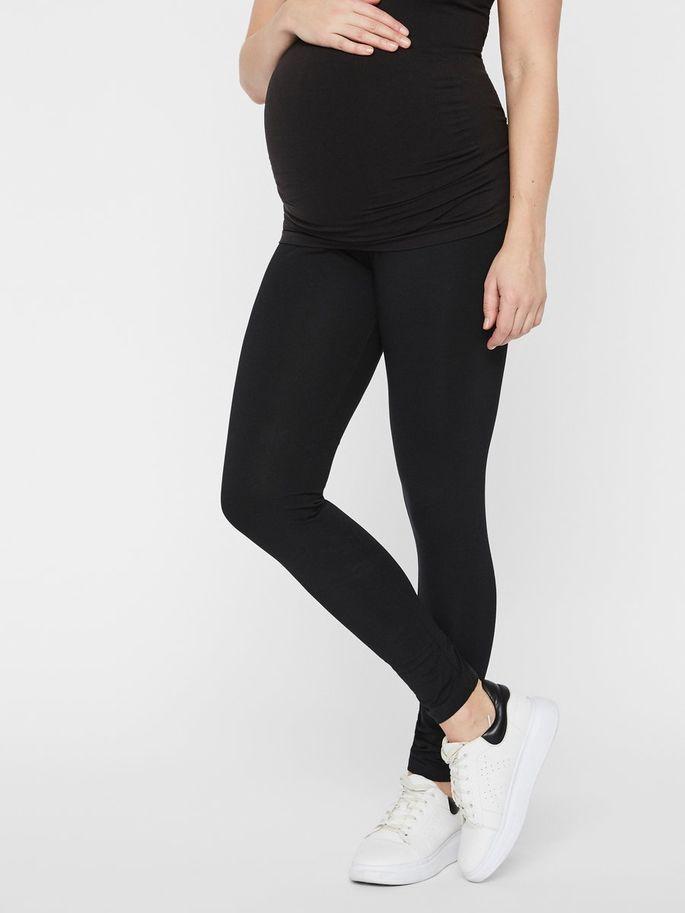 Mamalicious 2er-Pack Umstandsleggings aus Bio-Baumwolle – Schwarz – Umstandsmode – MamaMilla